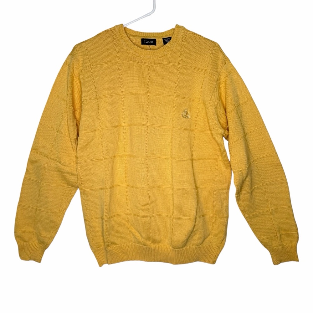 Vintage IZOD Men’s Yellow Pullover Sweater size Medium